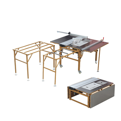 Le Tableau de glissement en bois pliable de coupeur de scie a vu 5.4KW avec le support de réception mobile